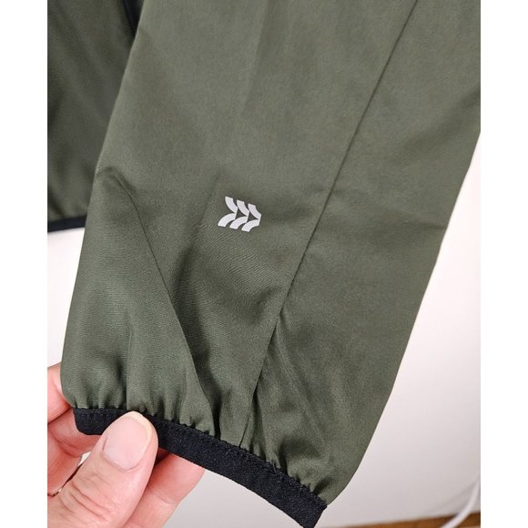 All In Motion Men Jacket Size Small Lightweight Water Repellent Dark Green Zip - Picture 8 of 10